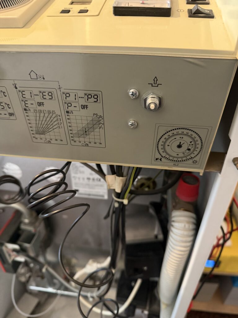 Панель котла Protherm 50 KLZ во время диагностики ошибки F1
